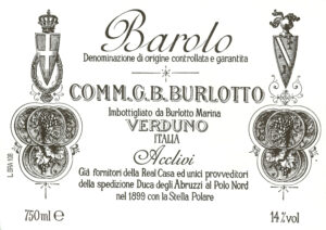 Barolo Acclivi docg Rosso Comm. G.B. Burlotto