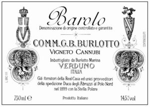 Comm. G.B. Burlotto Barolo CANNUBI docg Rosso