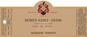 Domaine Ponsot Morey St. Denis Cuvee des Grives