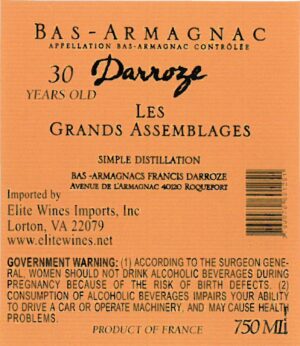 Francis Darroze Armagnac Les Grands Assemblages 30 year old