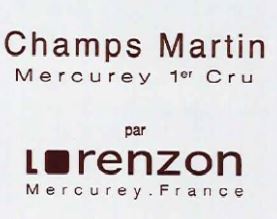 Bruno Lorenzon Mercurey 1er Cru Champs Martin ROUGE 16