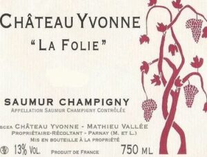 Chateau Yvonne La Folie Rouge Saumur Champigny 19