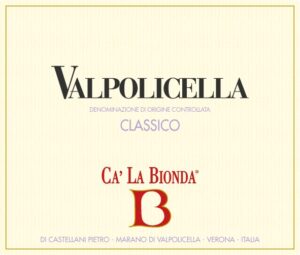 Ca La Bionda Valpolicella Classico doc Rosso