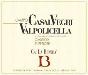 Ca La Bionda Casal Vegri Valpolicella Classico Superiore doc Rosso