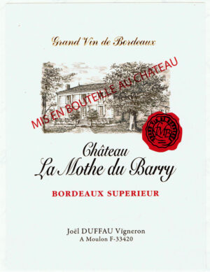 Chateau La Mothe du Barry Rouge Bordeaux Superieur 17 375ML