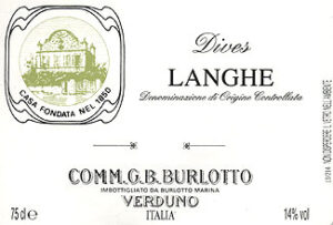 Comm. G.B. Burlotto DIVES Langhe Sauvignon doc Bianco 17