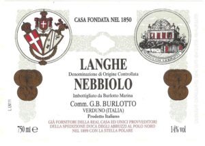Comm. G.B. Burlotto Langhe NEBBIOLO doc Rosso