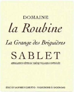 Domaine La Roubine Sablet Cotes du Rhone Villages