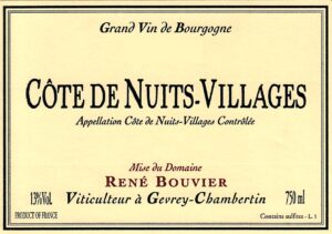 Domaine Rene Bouvier Cotes de Nuits Villages