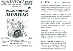 Emilio Lustau Centenary Selection Pedro Ximenez Murillo