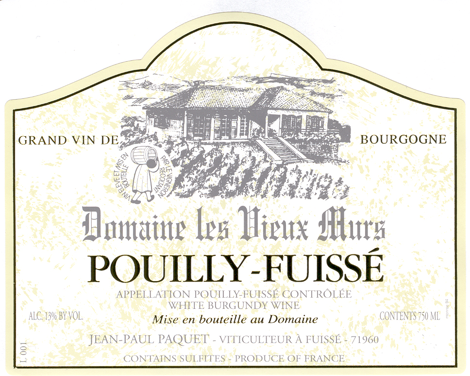 Jean-Paul Paquet Domaine les Vieux Murs Pouilly-Fuisse