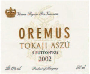 Oremus Tokaji Aszu 5 Puttonyos White 10 500ML