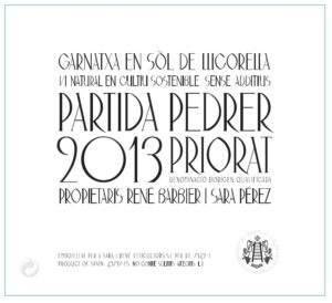 Partida Pedrer Priorat Rouge