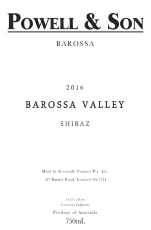 Powell and Son Barossa Valley Shiraz