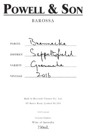 Powell and Son Brennecke Seppeltsfield Grenache Wooden Box