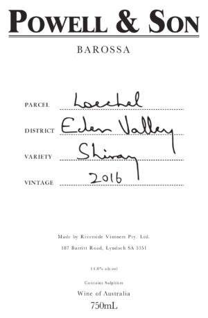 Powell and Son Loechel Eden Valley Shiraz 16