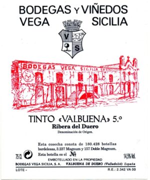 Vega Sicilia Valbuena Ribera del Duero Red 15