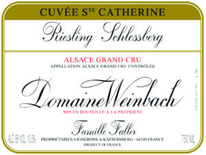 Weinbach Riesling Grand Cru Schlossberg Cuvee Ste. Catherine