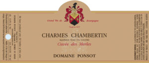 Domaine Ponsot Charmes Chambertin 1er Cru Cuvee des Merles