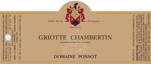 Domaine Ponsot Griotte Chambertin Grand Cru