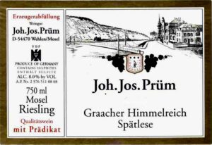Joh. Jos. Prum Graacher Himmelreich Riesling Spatlese 16 JJ6-16