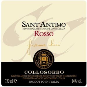 Tenuta di Collosorbo Sant Antimo Giovanna Ciacci doc rosso