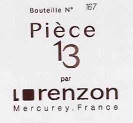 Bruno Lorenzon Mercurey 1er Cru PIECE 13 ROUGE